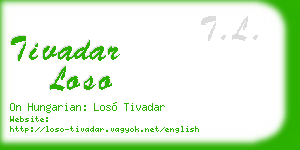 tivadar loso business card